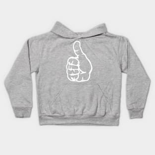 Thumbs Up - White - Yeah - Positive Kids Hoodie